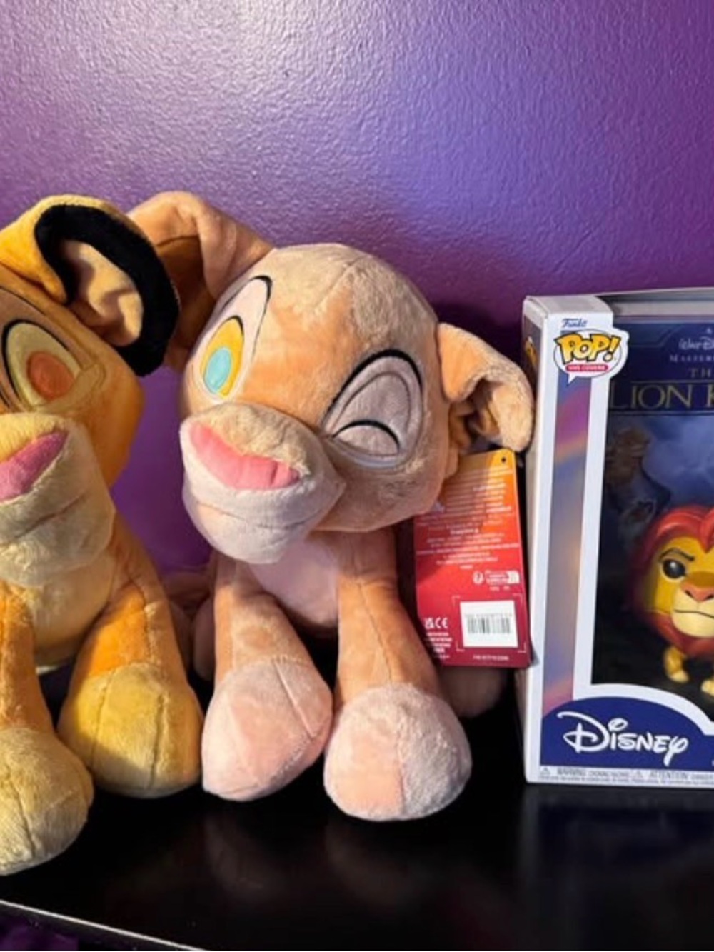 Disney Simba & Nala Plush figures and Simba Pop Figure